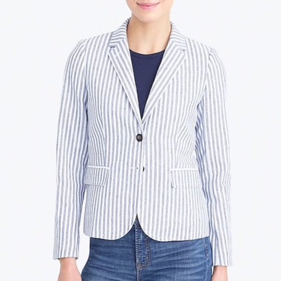 J. Crew Jackets & Blazers - J. Crew Striped Blazer Jacket NEW